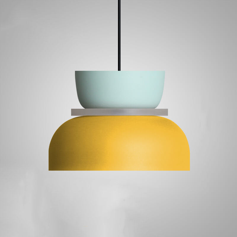 Dual-Layer Zinc Alloy Dome Pendant Light