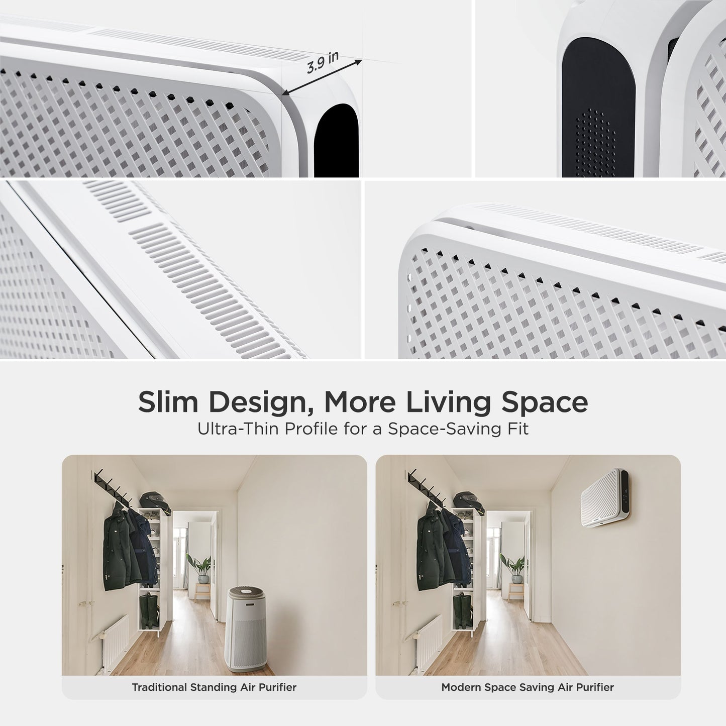 [New] Wall Mount Air Purifier-H13 True HEPA (CAC-AA0910FW)