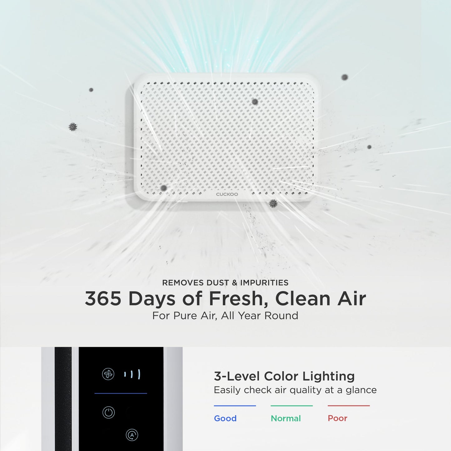 [New] Wall Mount Air Purifier-H13 True HEPA (CAC-AA0910FW)