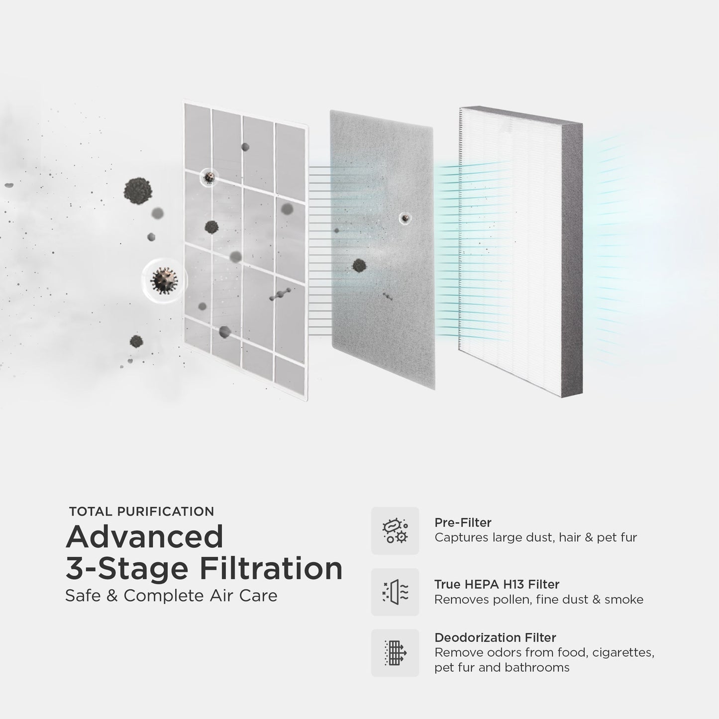 [New] Wall Mount Air Purifier-H13 True HEPA (CAC-AA0910FW)