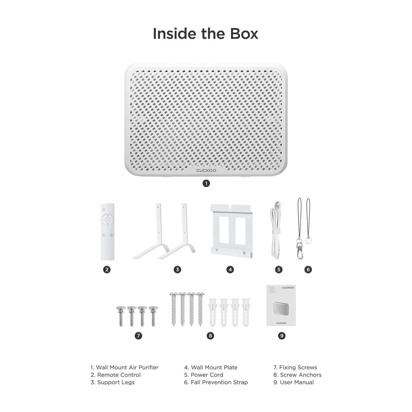 [New] Wall Mount Air Purifier-H13 True HEPA (CAC-AA0910FW)