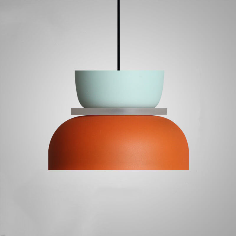 Dual-Layer Zinc Alloy Dome Pendant Light