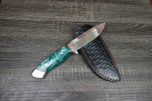 8.6" CUSTOM HANDMADE HUNTING KNIFE COMBAT FIXED BLADE