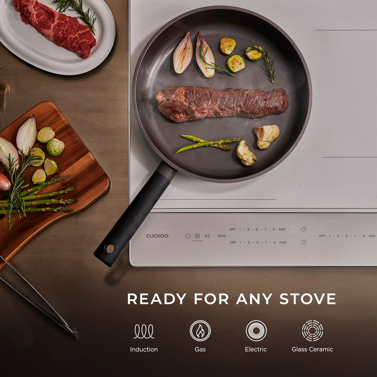 [New] 11 in Kyndell Nonstick Ceramic Frying Pan, Induction Compatible (CFP-B2810HGB)