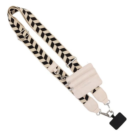 Clip & Go Strap With Zippered Pouch Chevron