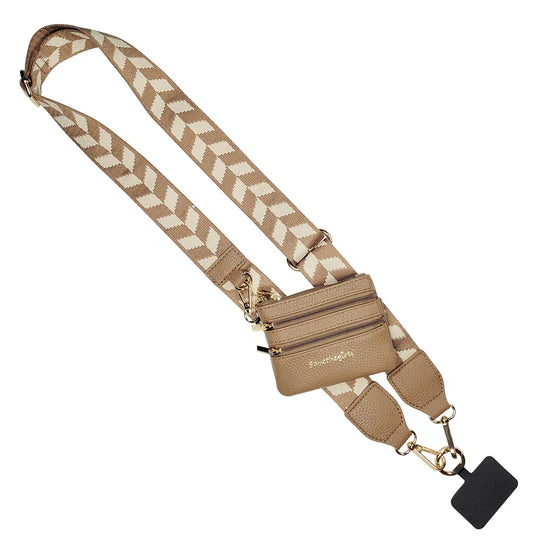 Clip & Go Strap With Zippered Pouch Chevron