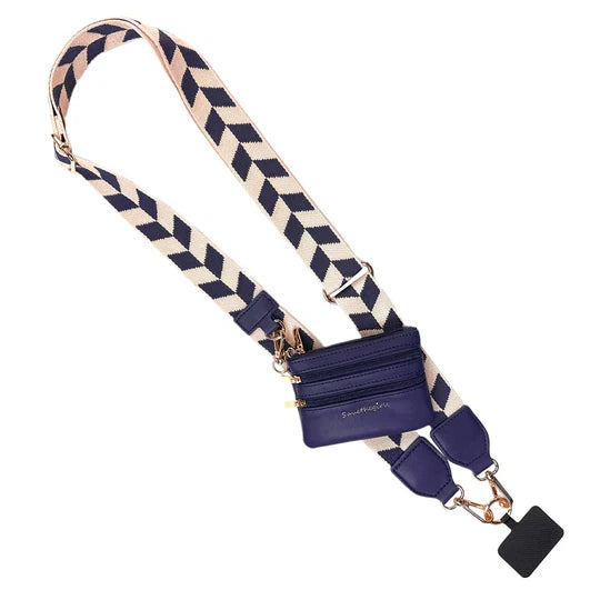 Clip & Go Strap With Zippered Pouch Chevron