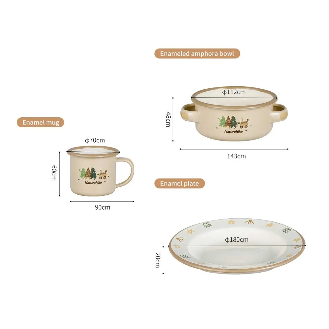 Naturehike Children Enamel Tableware