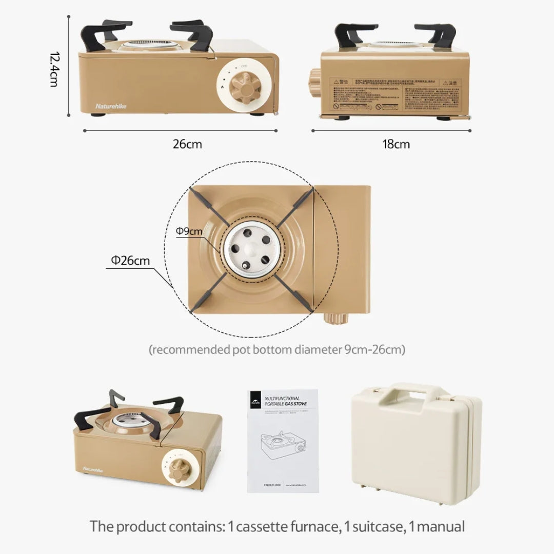 Naturehike Mini Cassette Furnace Stove Brown
