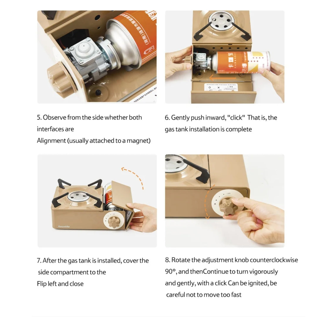 Naturehike Mini Cassette Furnace Stove Brown