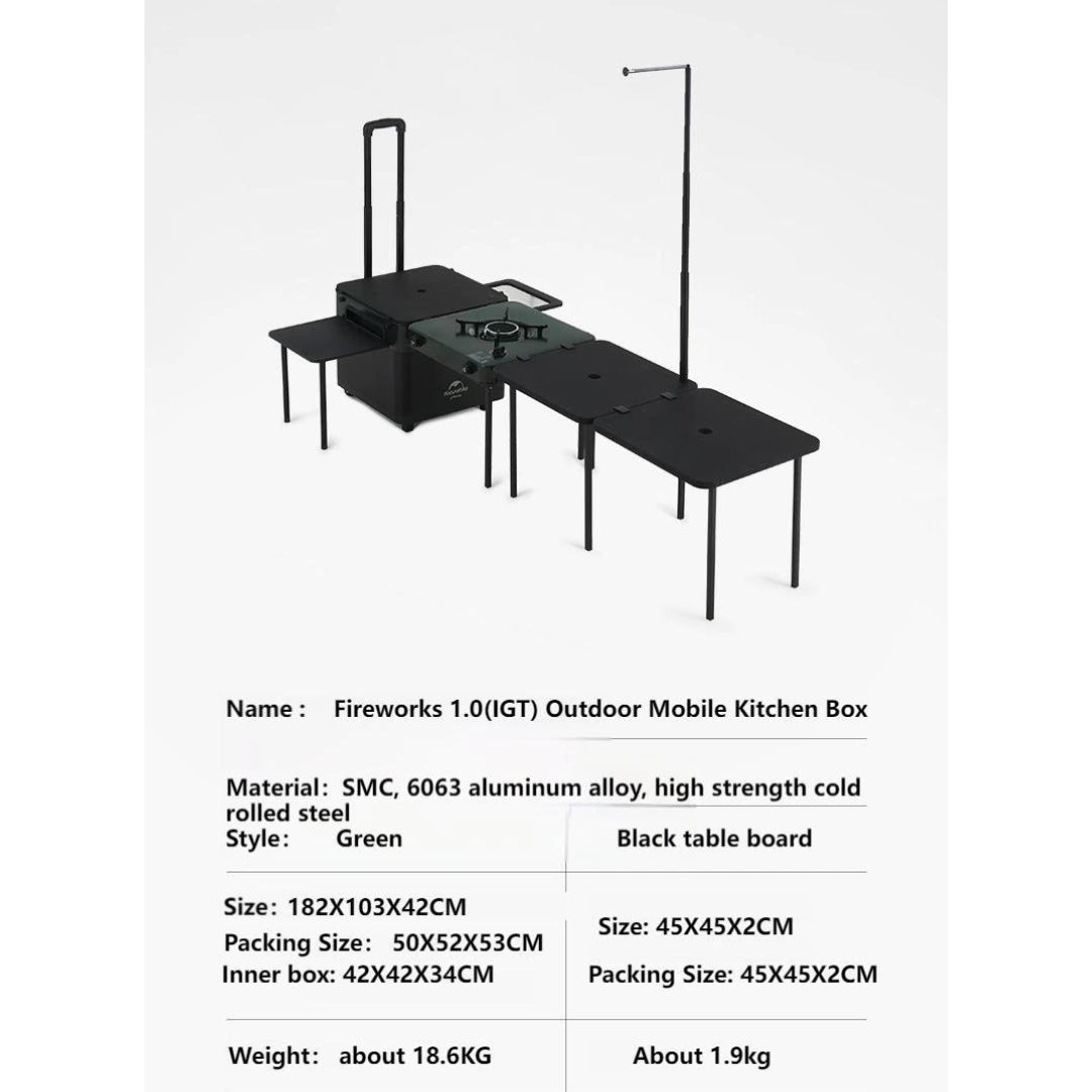 Naturehike Fireworks 1.0(IGT) Outdoor Mobile Kitchen with Stove