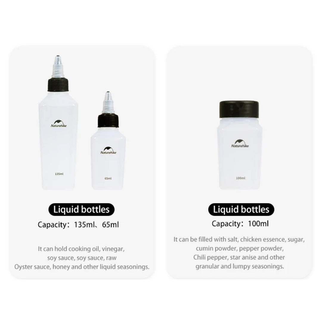 Naturehike Portable Seasoning Bottle Set 8 in 1