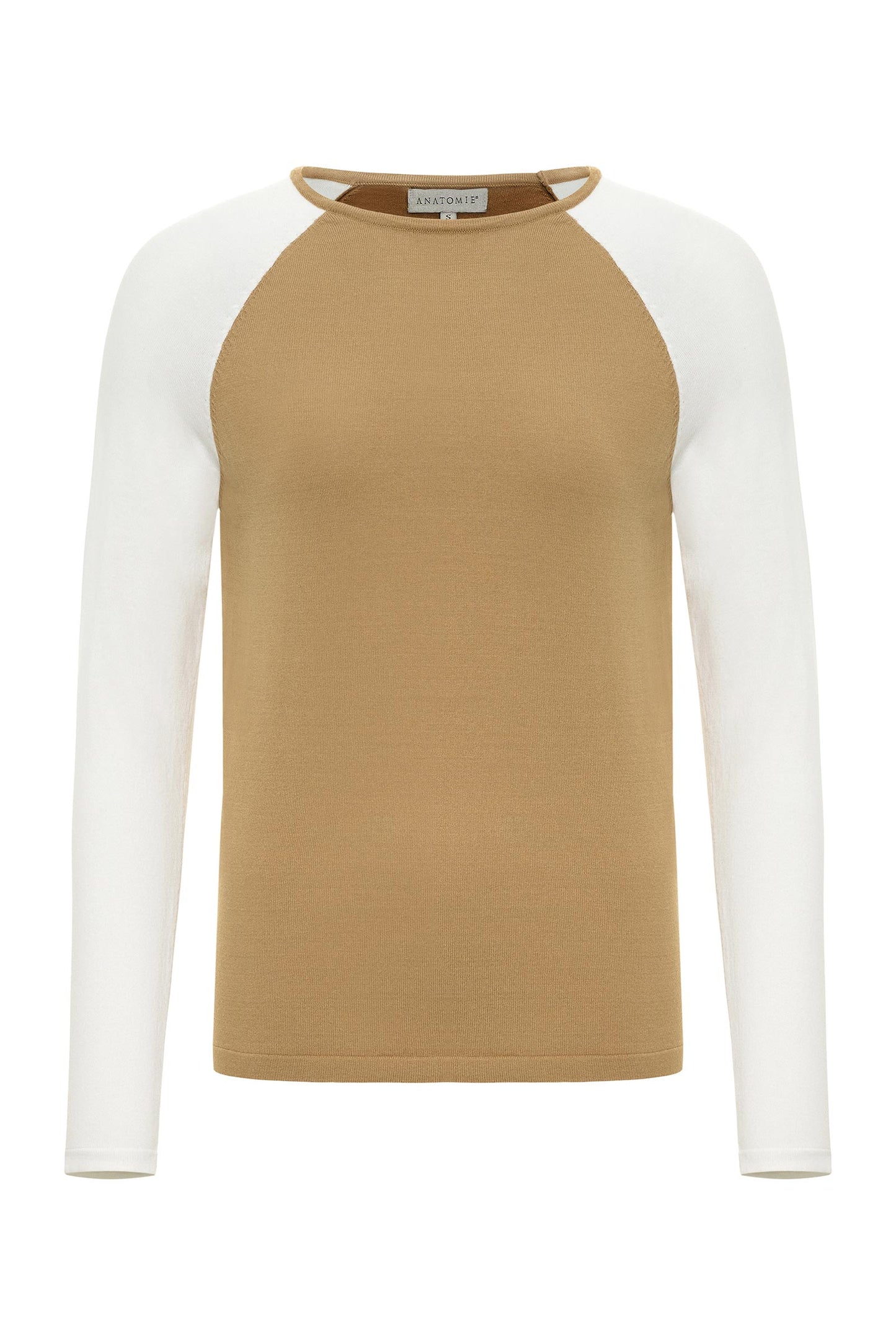 Connie Sweater Knit Baseball Sleeve Shirt