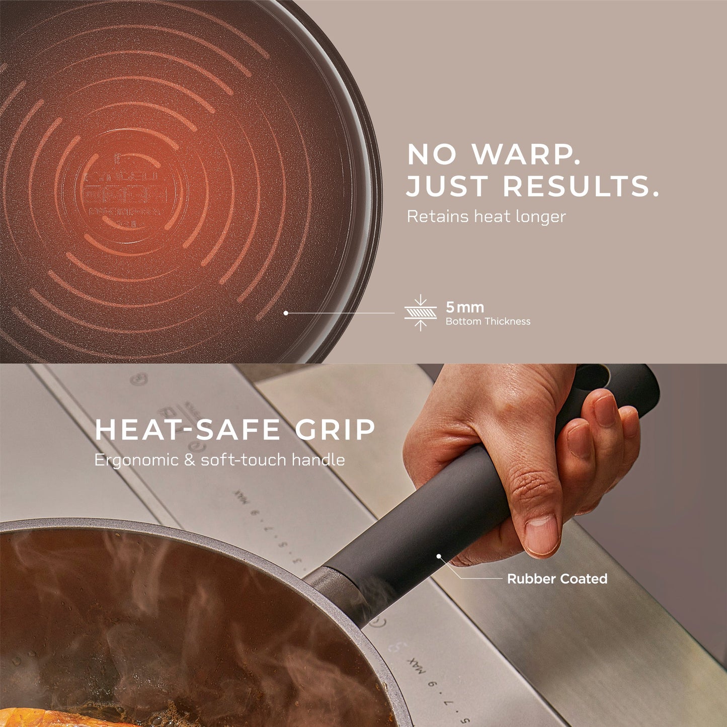 [New] 11 in Kyndell Nonstick Ceramic Wok Pan, Induction Compatible (COP-B2810HGB)