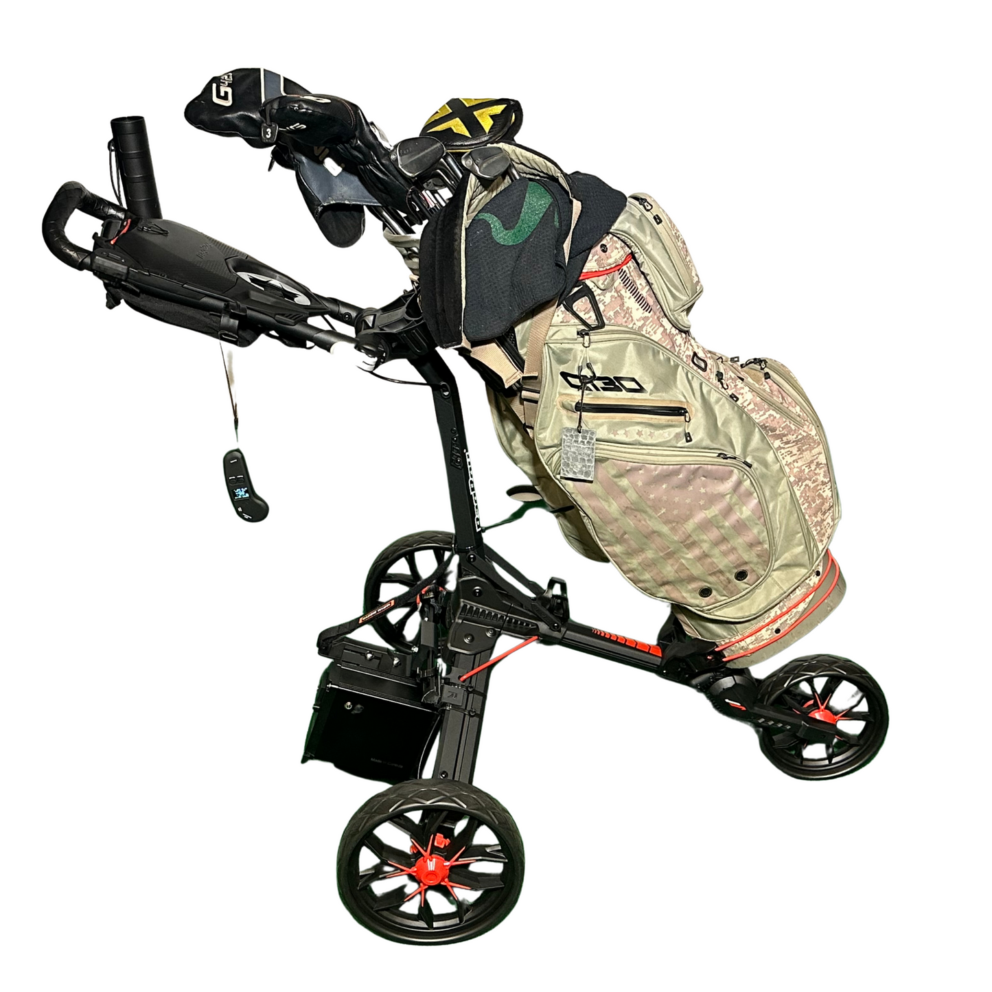 Caddie Wheel + Bag Boy Nitron Auto-Open Push Cart Bundle