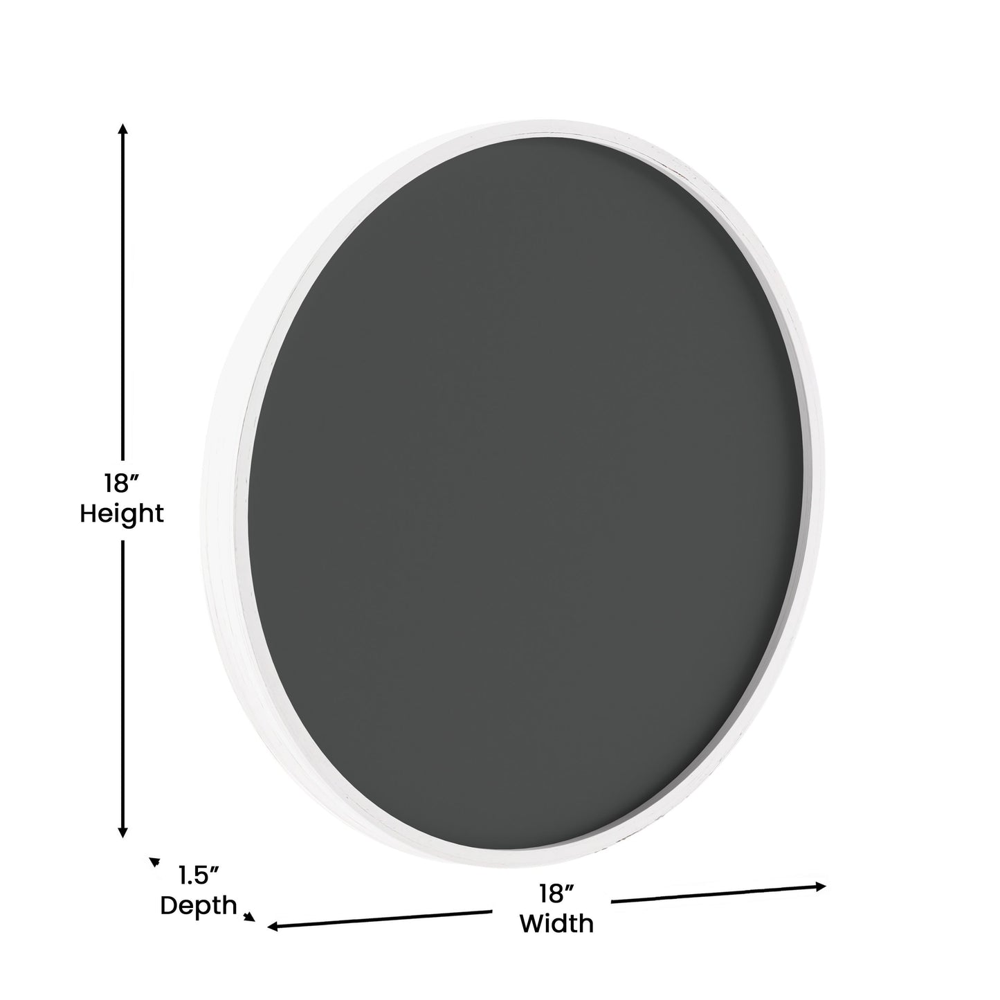 Canterbury Round Wall Mounted Magnetic Chalkboards for Home or Business with Eraser and Chalk, Set of 2