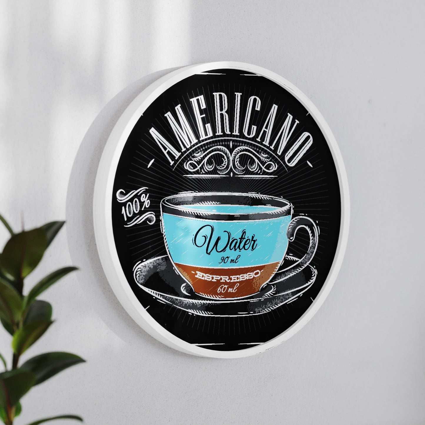 Canterbury Round Wall Mounted Magnetic Chalkboards for Home or Business with Eraser and Chalk, Set of 2