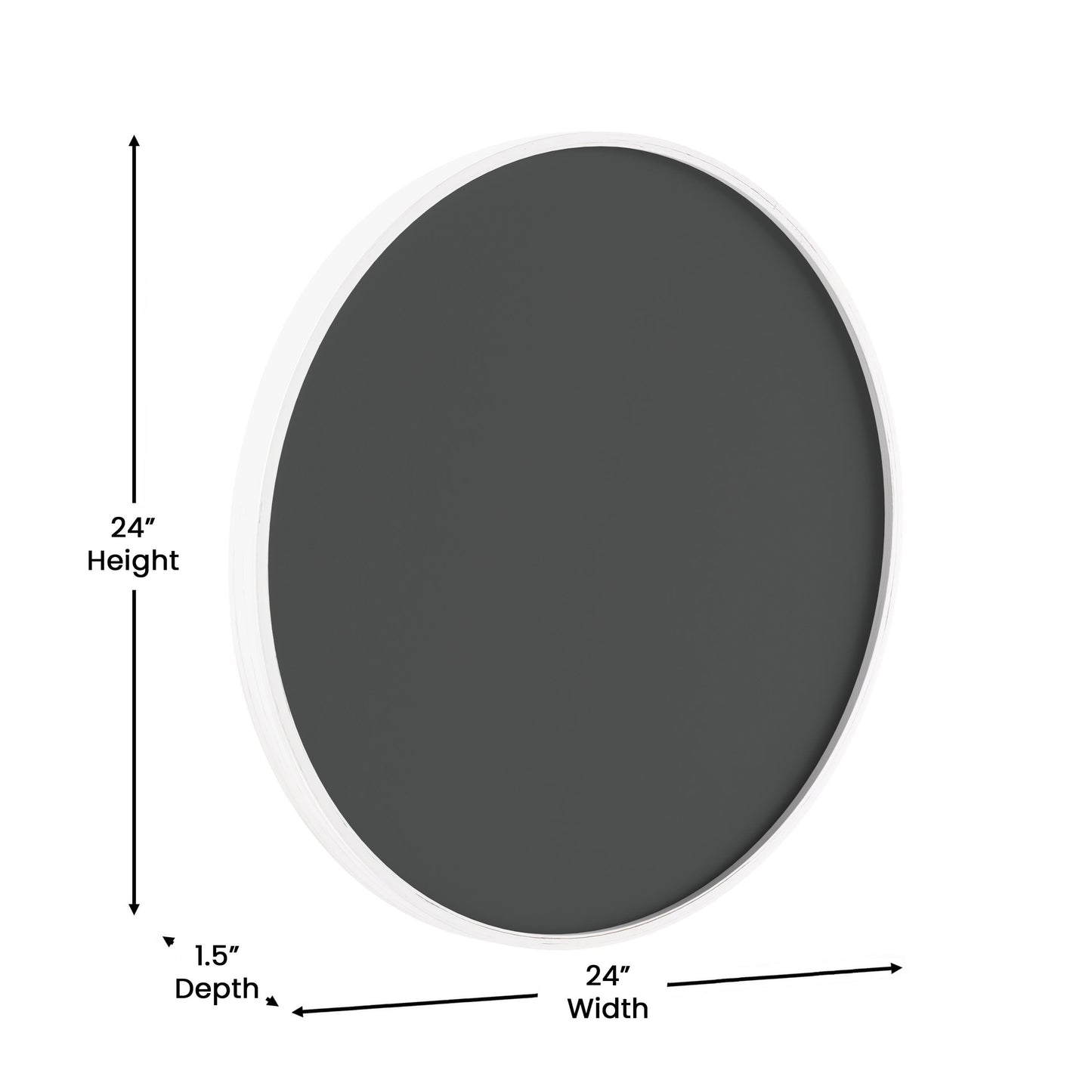 Canterbury Round Wall Mounted Magnetic Chalkboards for Home or Business with Eraser and Chalk, Set of 2