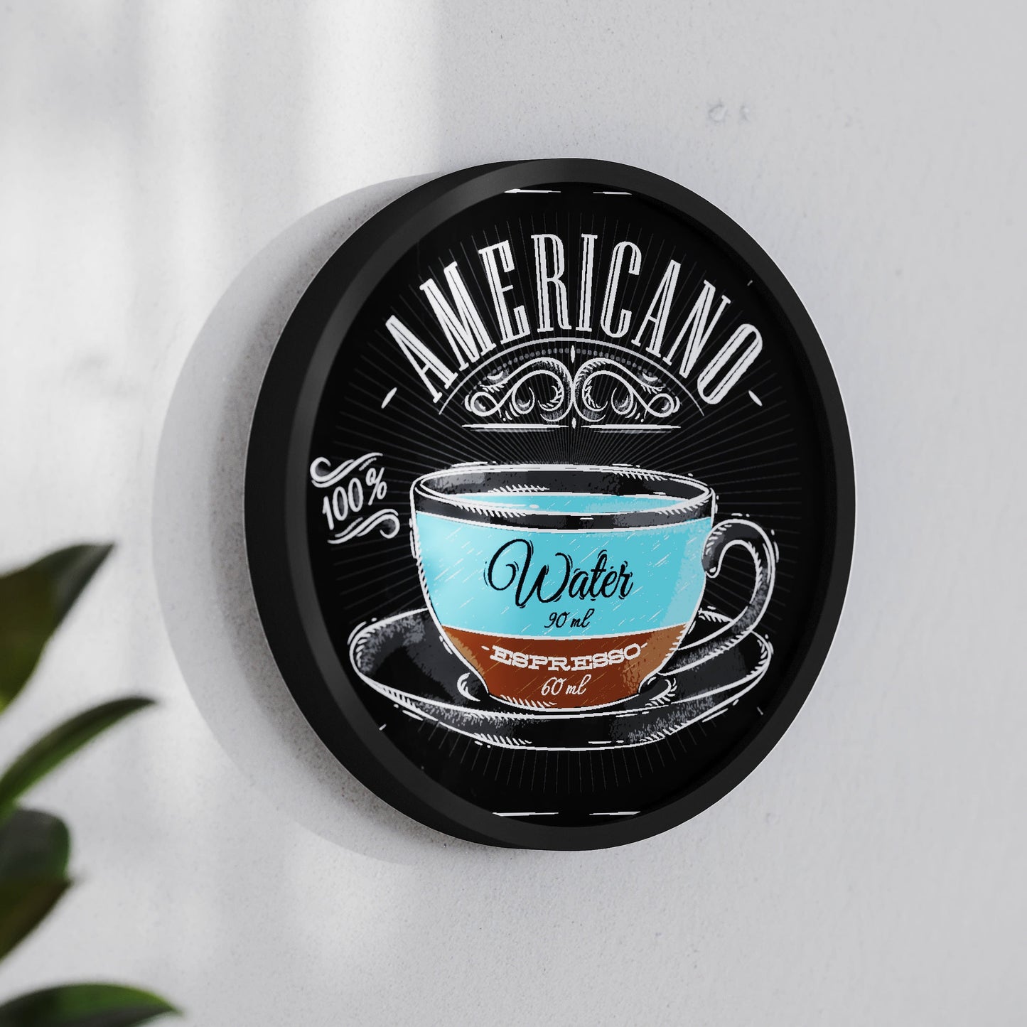 Canterbury Round Wall Mounted Magnetic Chalkboards for Home or Business with Eraser and Chalk, Set of 2