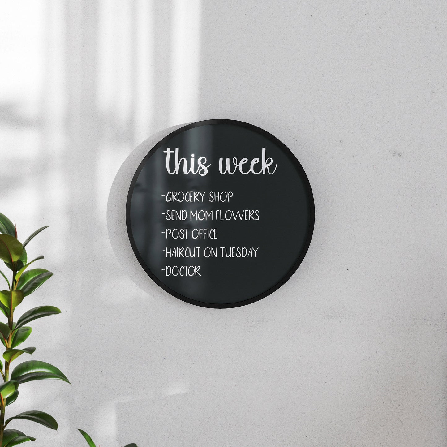 Canterbury Round Wall Mounted Magnetic Chalkboards for Home or Business with Eraser and Chalk, Set of 2