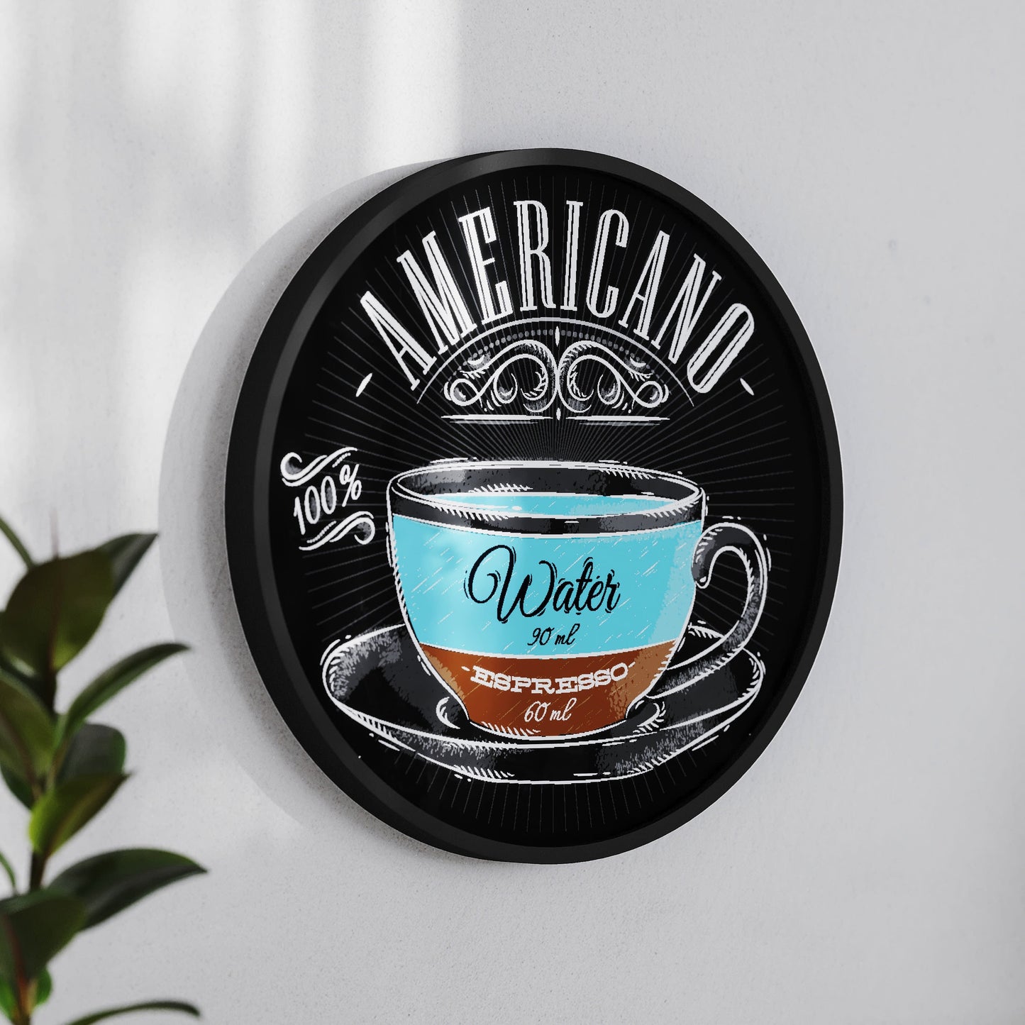 Canterbury Round Wall Mounted Magnetic Chalkboards for Home or Business with Eraser and Chalk, Set of 2