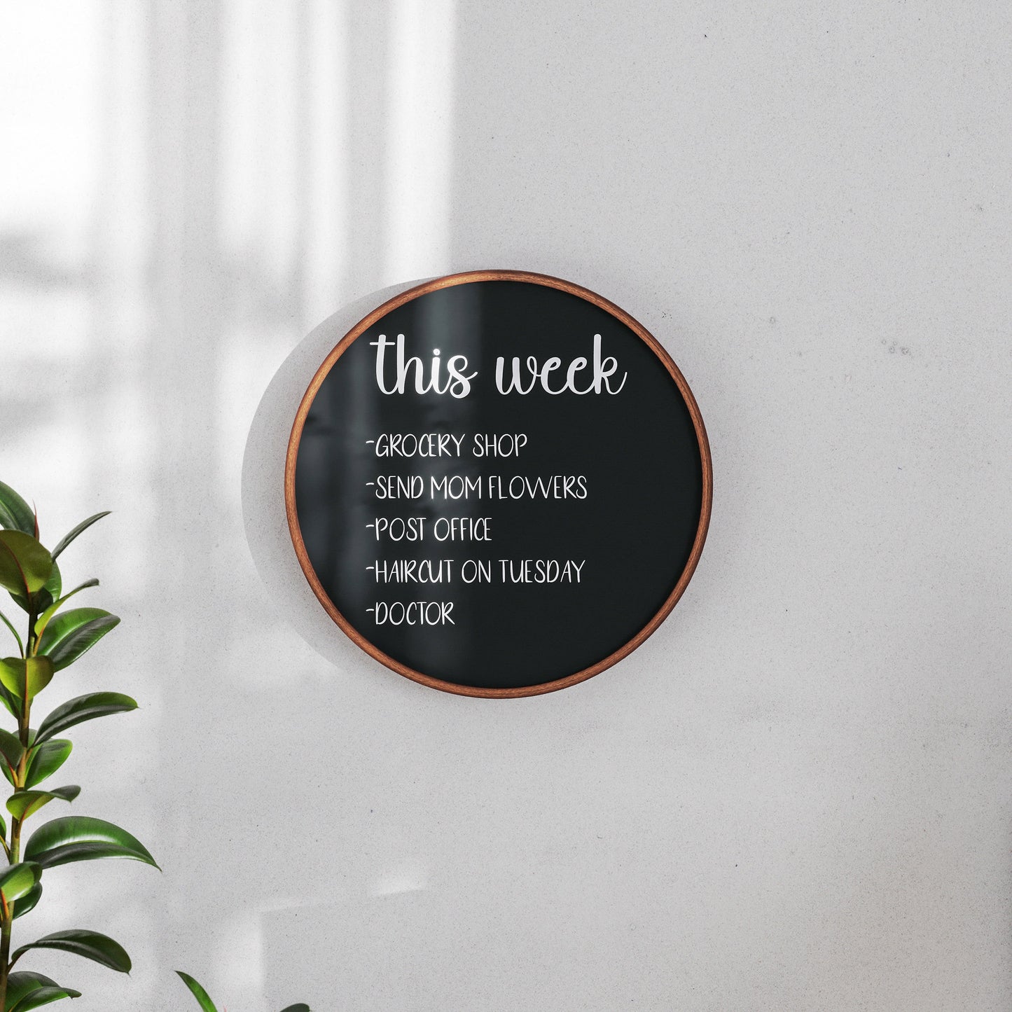 Canterbury Round Wall Mounted Magnetic Chalkboards for Home or Business with Eraser and Chalk, Set of 2