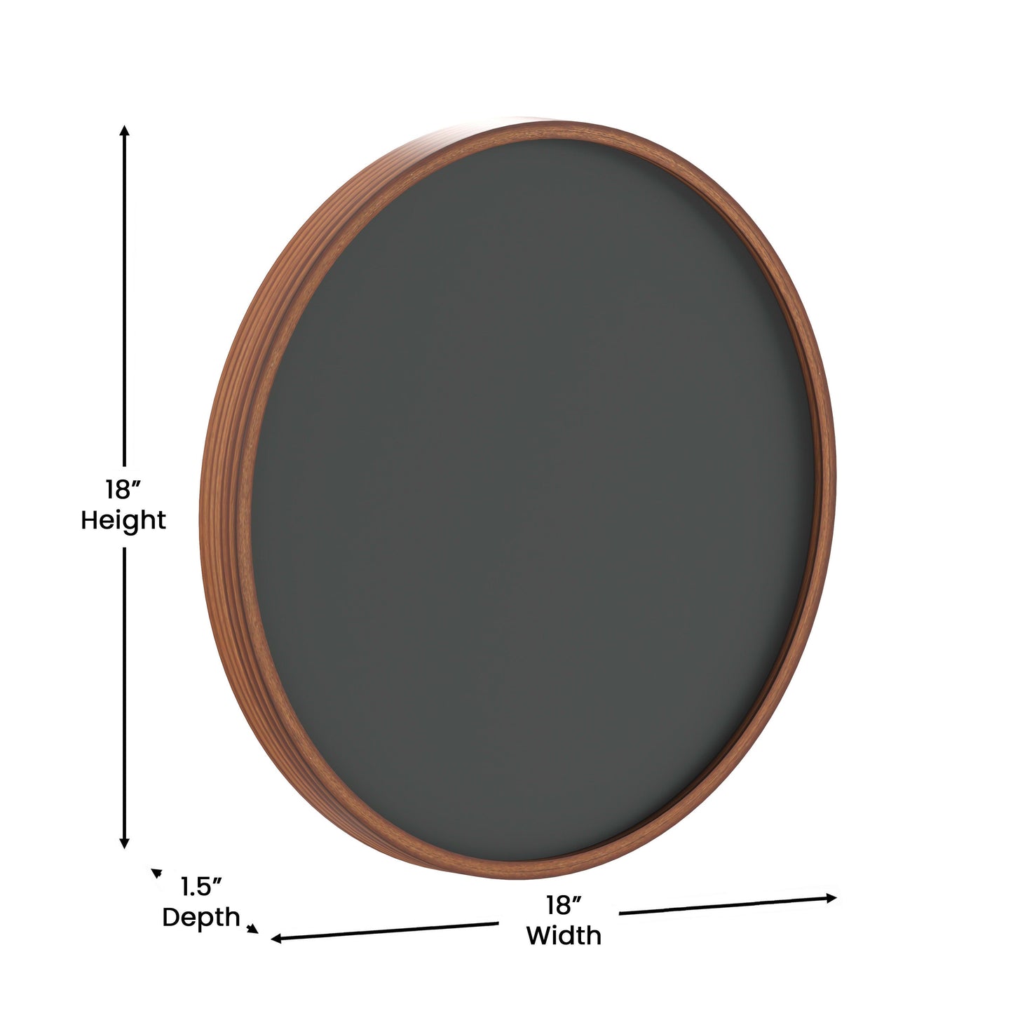 Canterbury Round Wall Mounted Magnetic Chalkboards for Home or Business with Eraser and Chalk, Set of 2