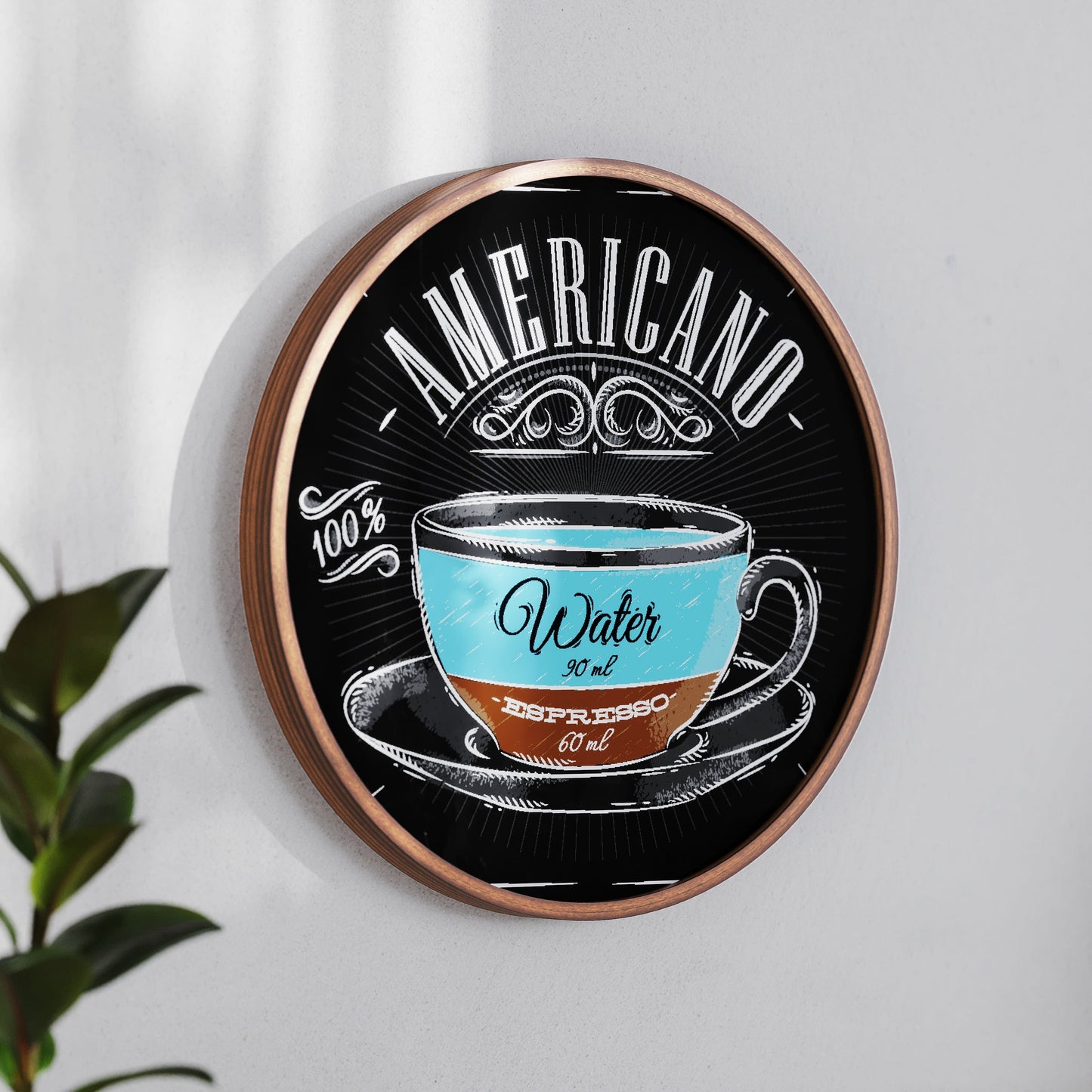 Canterbury Round Wall Mounted Magnetic Chalkboards for Home or Business with Eraser and Chalk, Set of 2