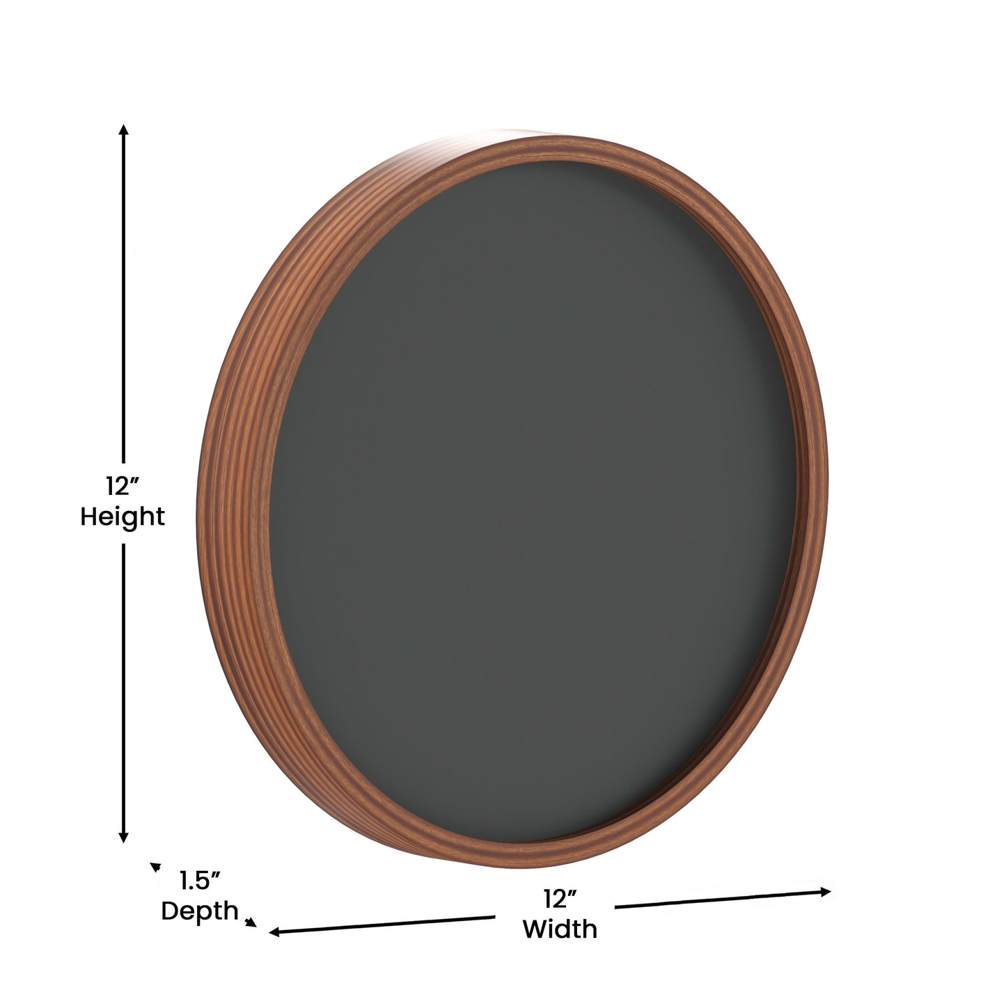 Canterbury Round Wall Mounted Magnetic Chalkboards for Home or Business with Eraser and Chalk, Set of 2