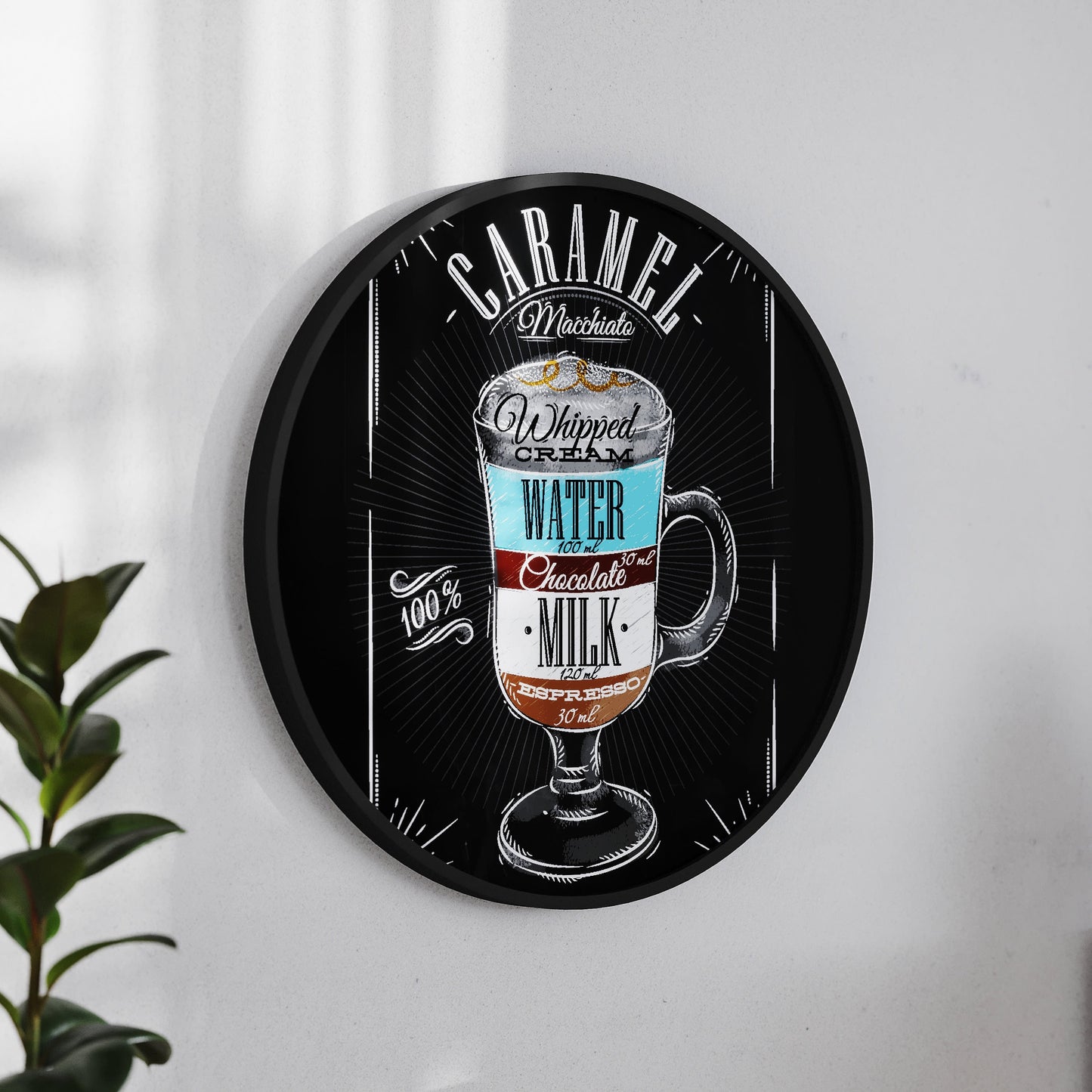 Canterbury Round Wall Mounted Magnetic Chalkboards for Home or Business with Eraser and Chalk, Set of 2