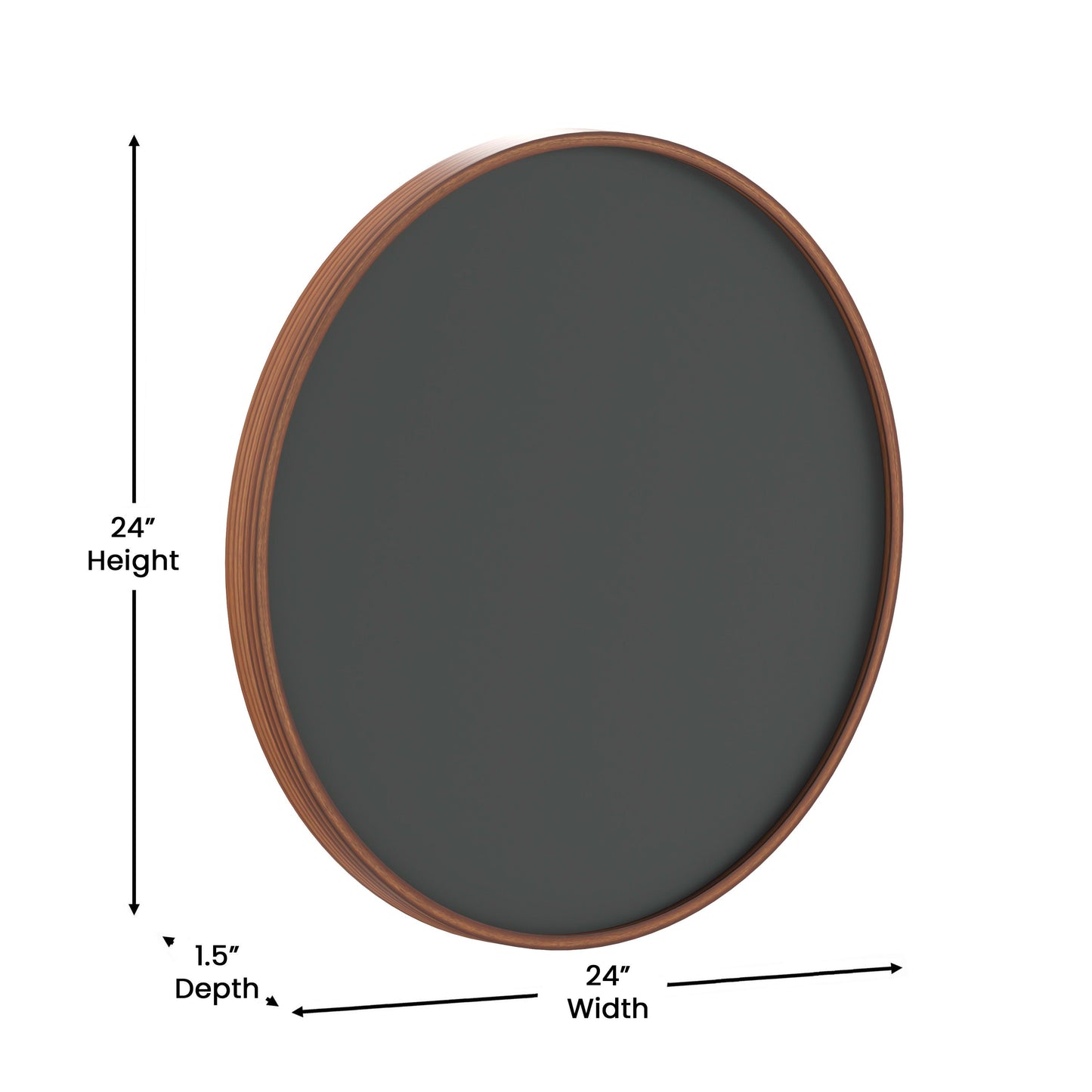 Canterbury Round Wall Mounted Magnetic Chalkboards for Home or Business with Eraser and Chalk, Set of 2