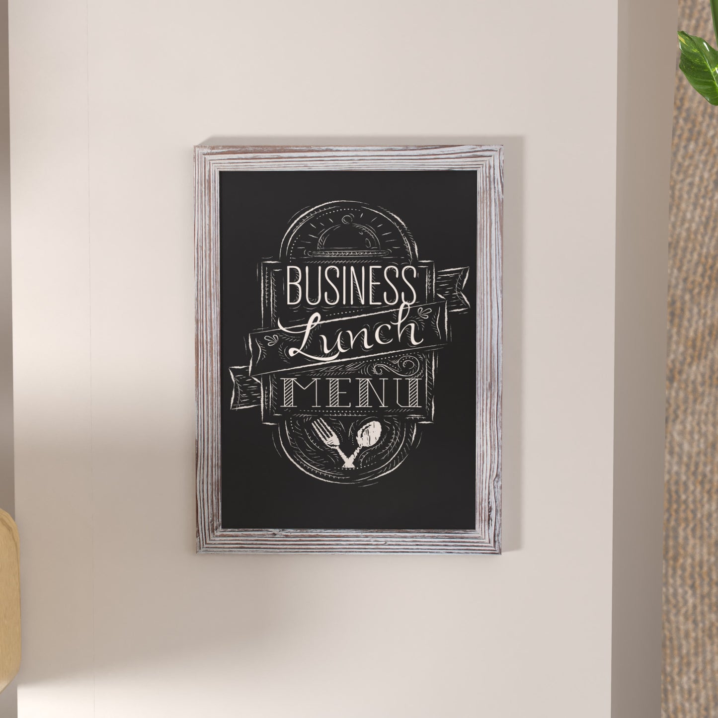 Canterbury Wall Mount Magnetic Chalkboard Sign with Eraser, Hanging Wall Chalkboard Memo Board for Home, School, or Business