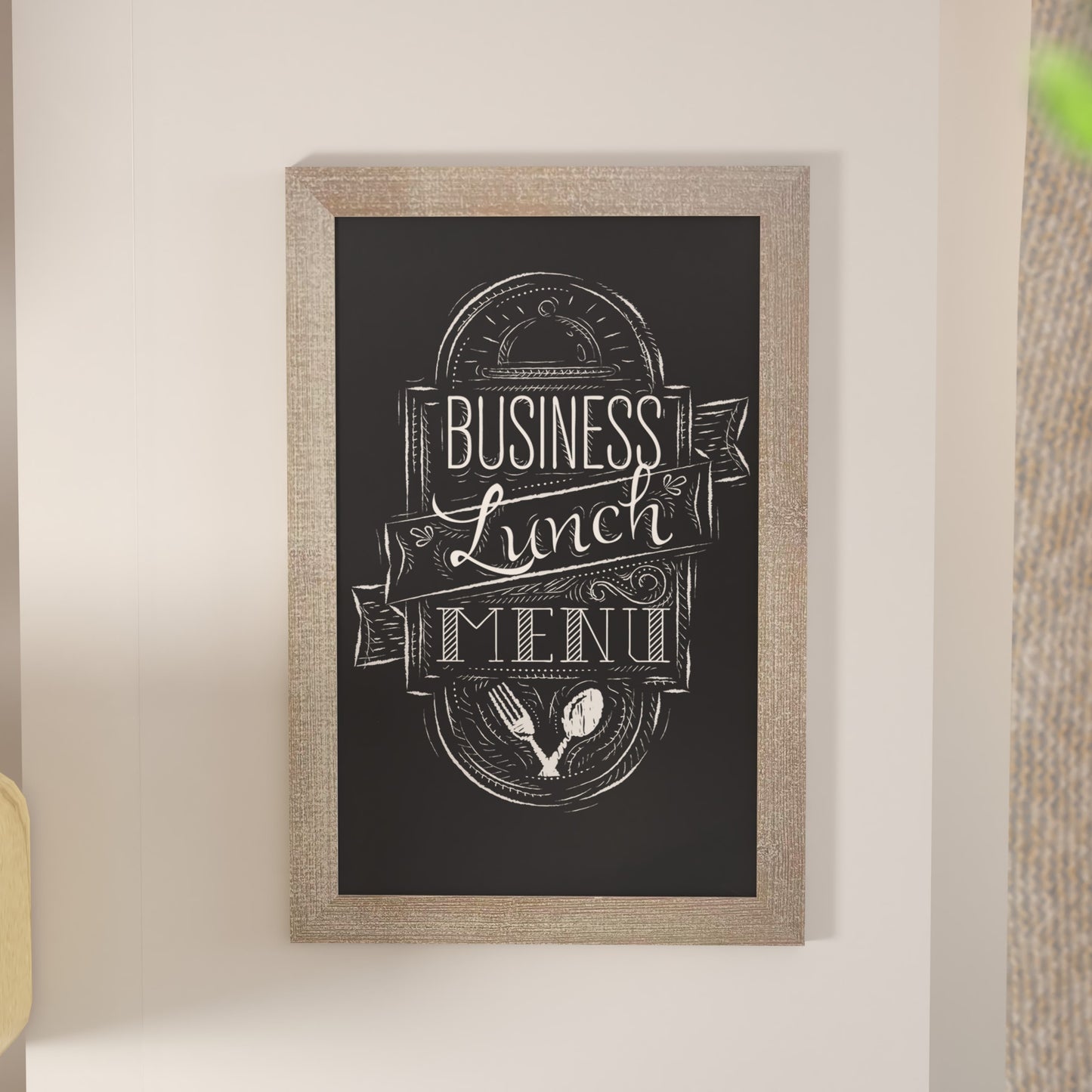 Canterbury Wall Mount Magnetic Chalkboard Sign with Eraser, Hanging Wall Chalkboard Memo Board for Home, School, or Business