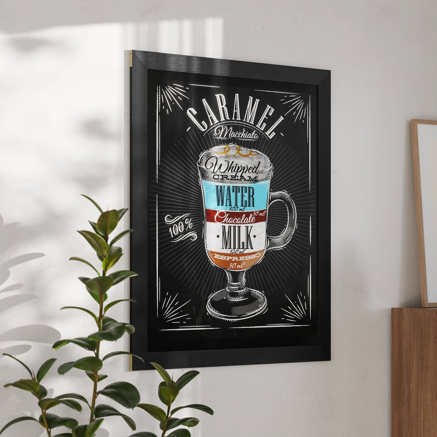 Canterbury Wall Mount Magnetic Chalkboard Sign with Eraser, Hanging Wall Chalkboard Memo Board for Home, School, or Business