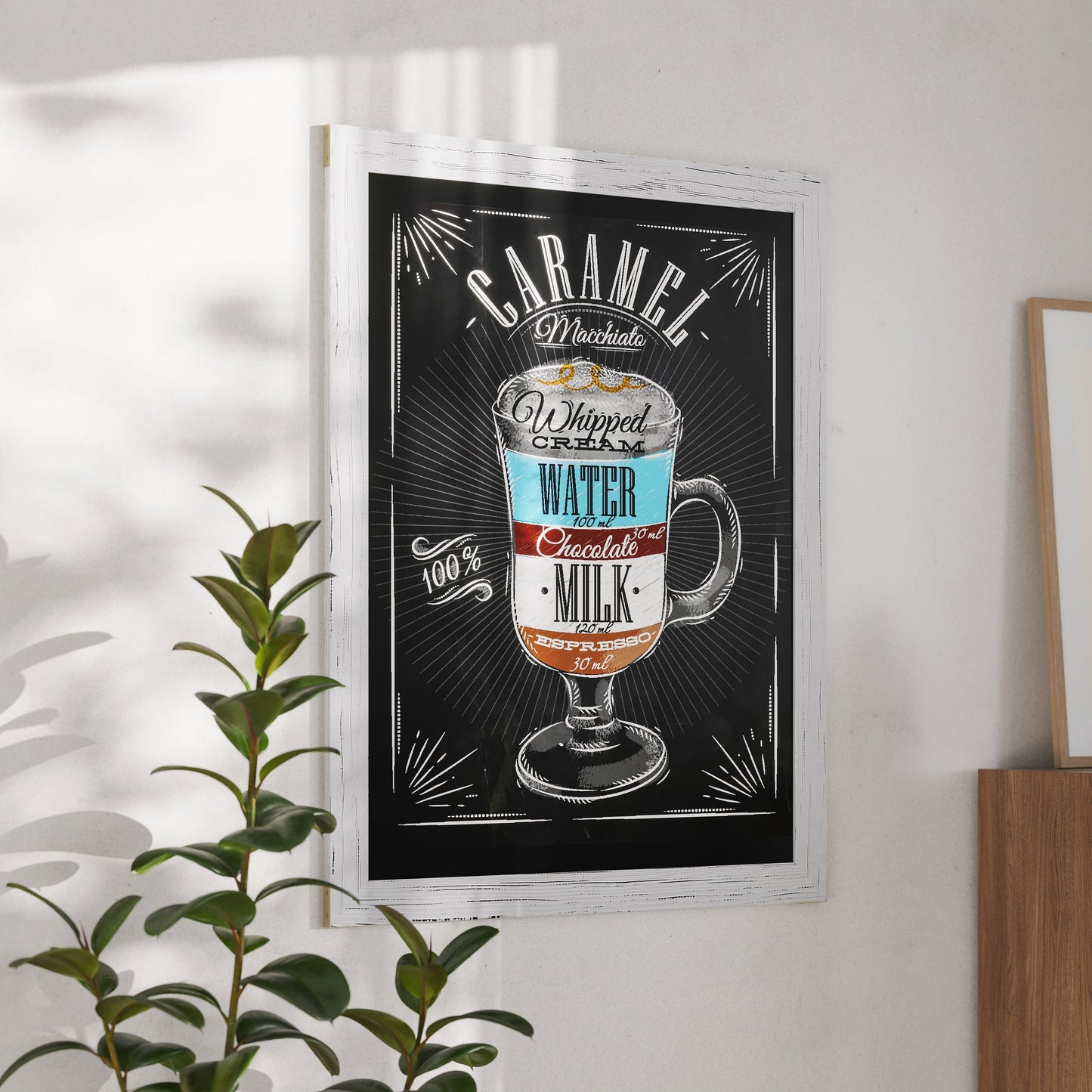 Canterbury Wall Mount Magnetic Chalkboard Sign with Eraser, Hanging Wall Chalkboard Memo Board for Home, School, or Business