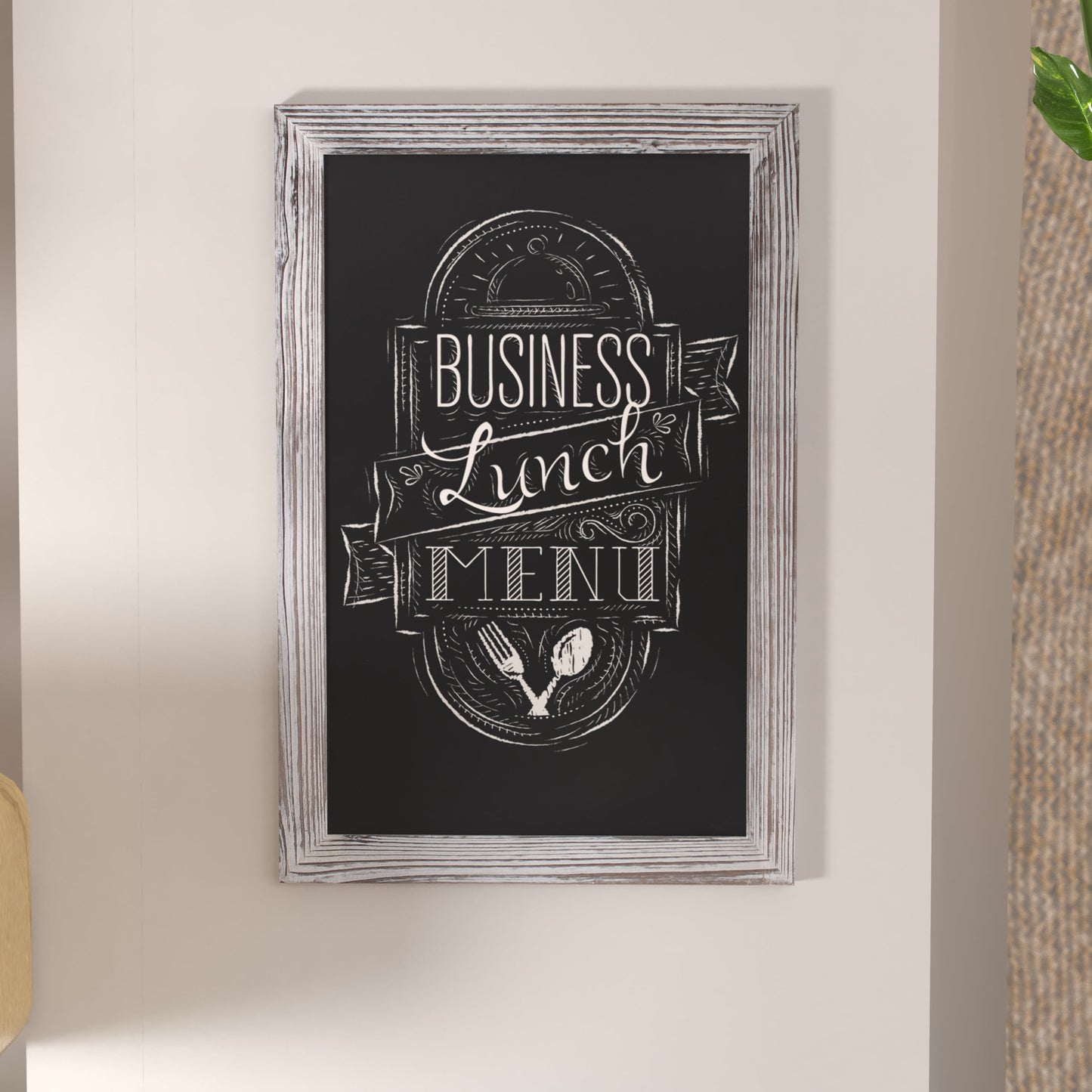 Canterbury Wall Mount Magnetic Chalkboard Sign with Eraser, Hanging Wall Chalkboard Memo Board for Home, School, or Business