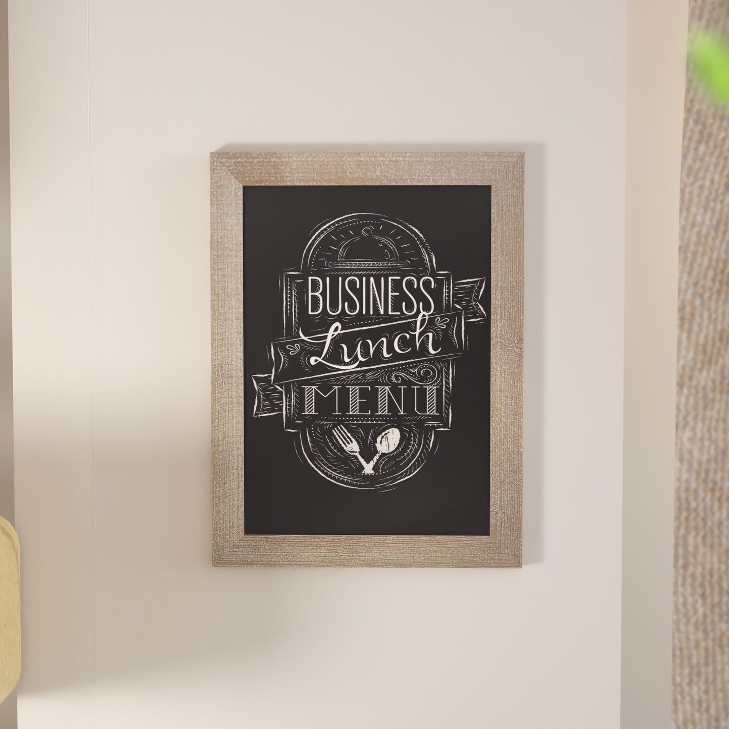 Canterbury Wall Mount Magnetic Chalkboard Sign with Eraser, Hanging Wall Chalkboard Memo Board for Home, School, or Business