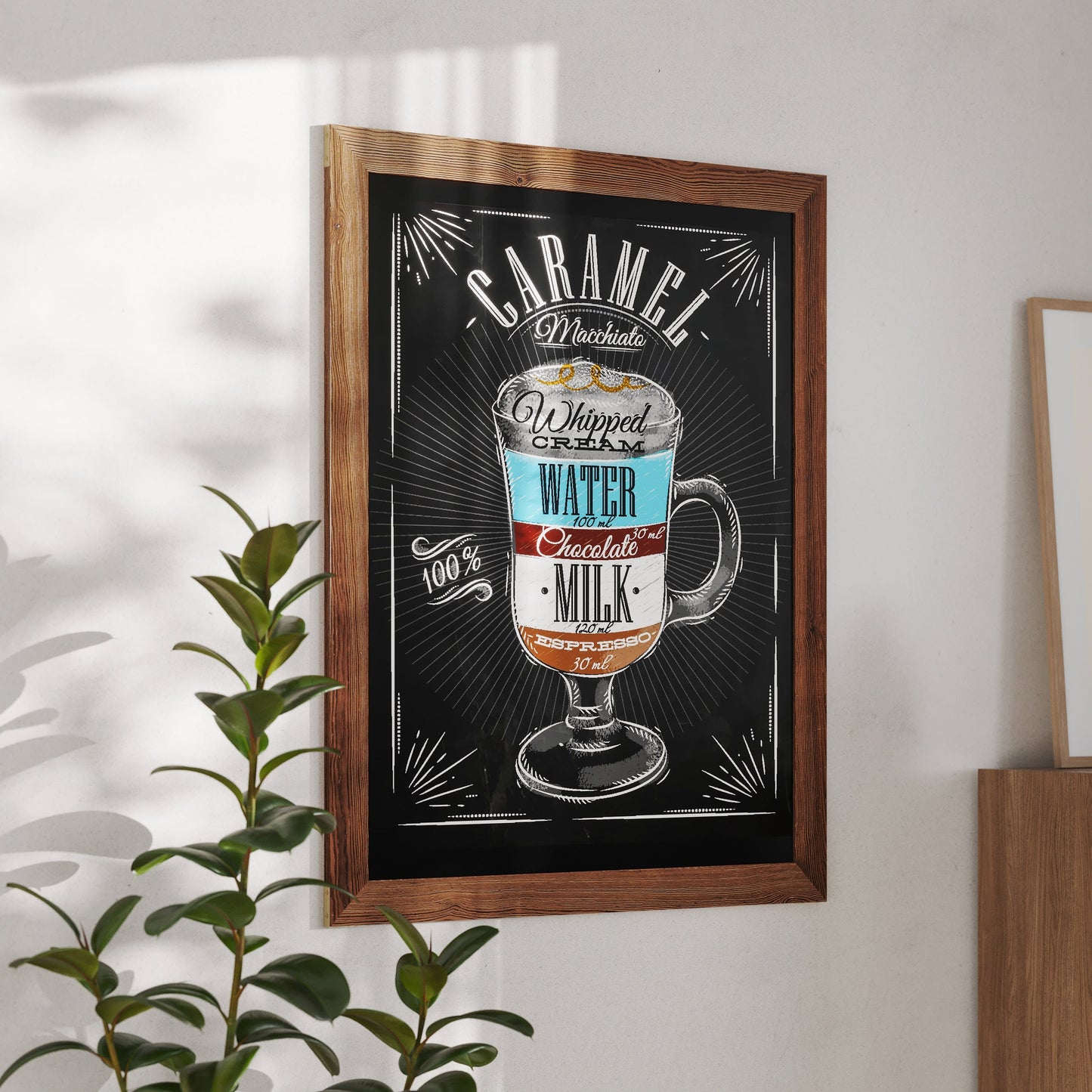 Canterbury Wall Mount Magnetic Chalkboard Sign with Eraser, Hanging Wall Chalkboard Memo Board for Home, School, or Business