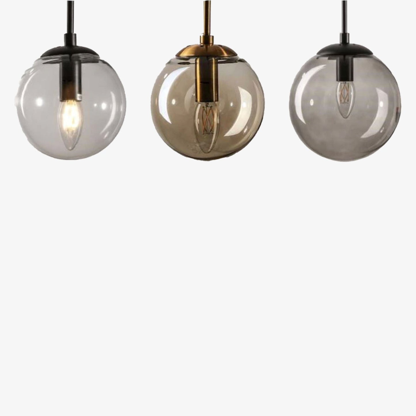 Hanging Glass Globe Wall Light Sconce With Swing Arm