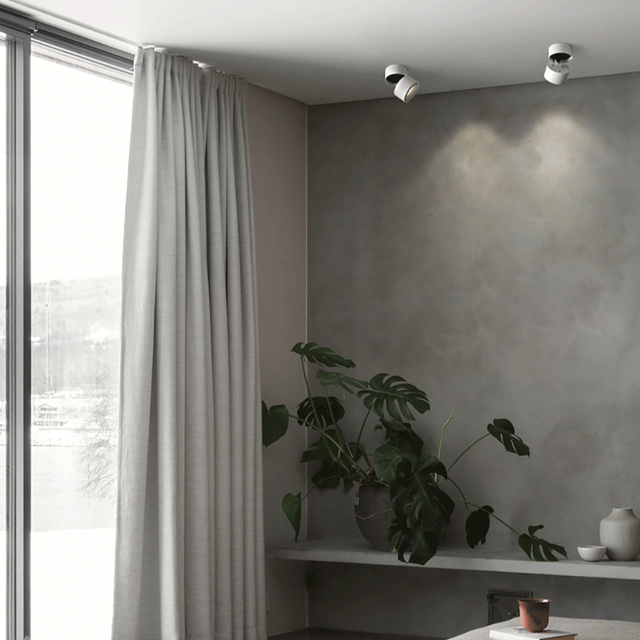 Adjustable Surface Spot Ceiling Light With Integrated LED Light
