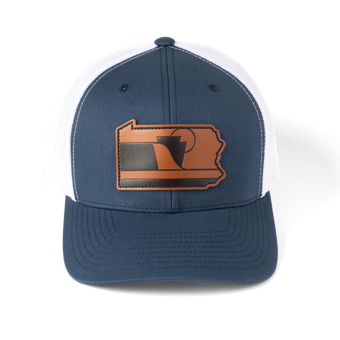 The Carnegie: Pennsylvania Hat | Snapback Trucker Leather Patch Hat
