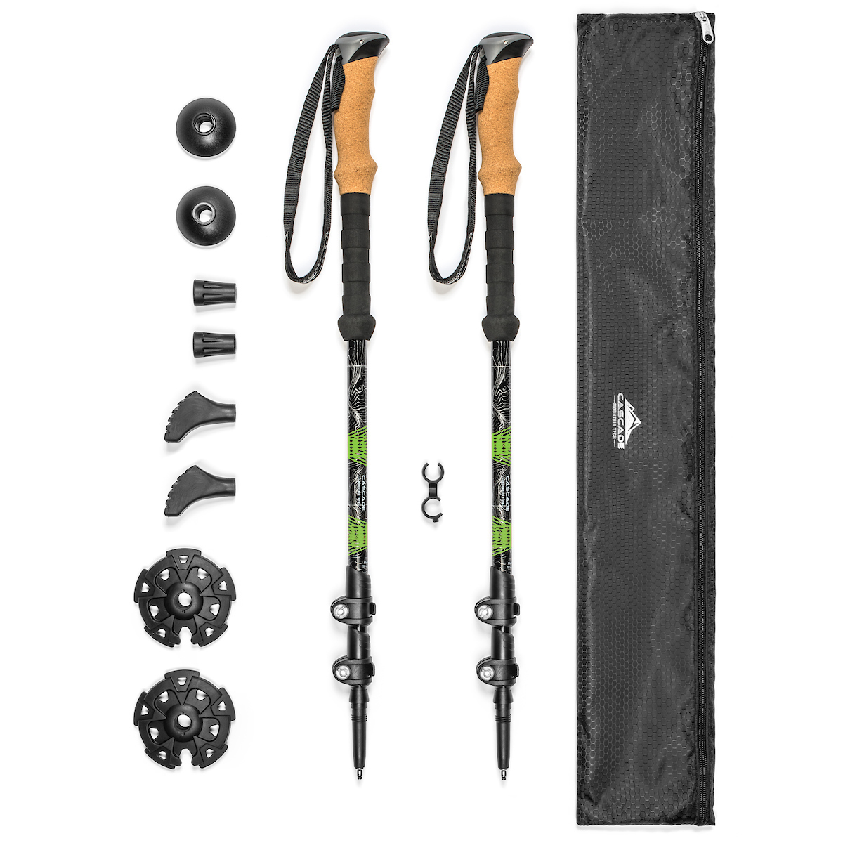 Aluminum Quick Lock Trekking Poles (Cork Grip)