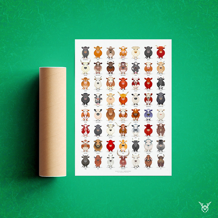 The Ultimate Cattle Breeds Poster