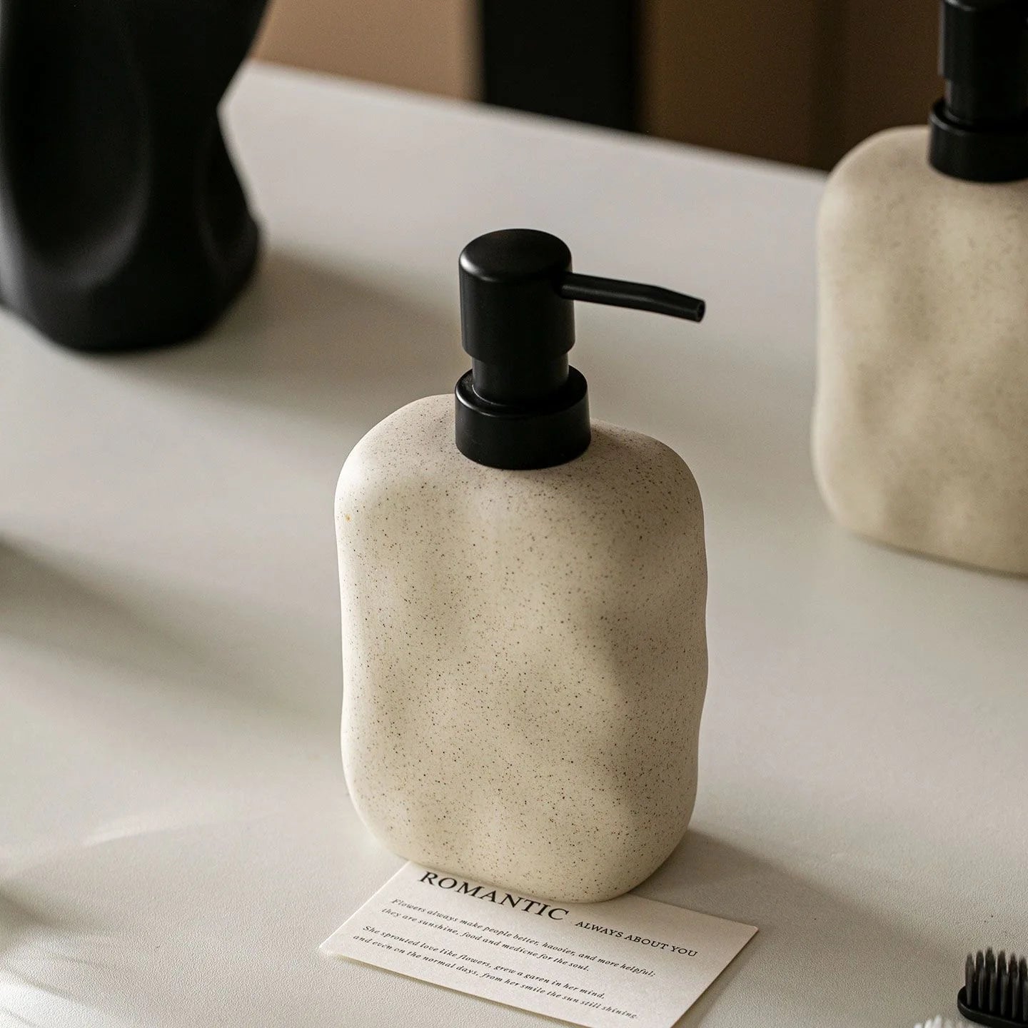 Soap Dispenser Wabi-Sabi Minimalist Press Pump Refillable