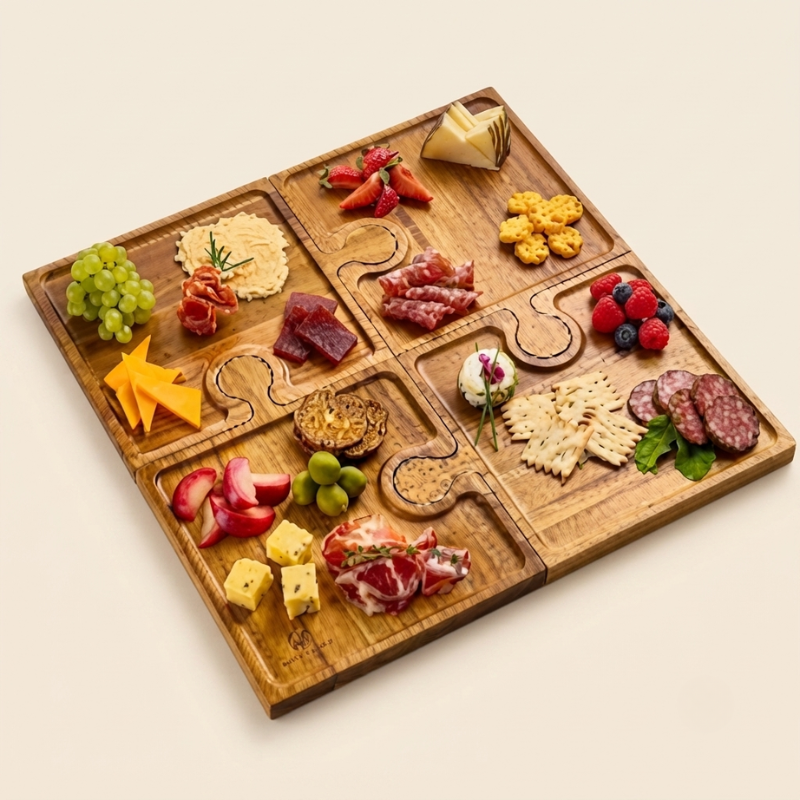 Charcuterie Board Set Interlocking Serving Trays