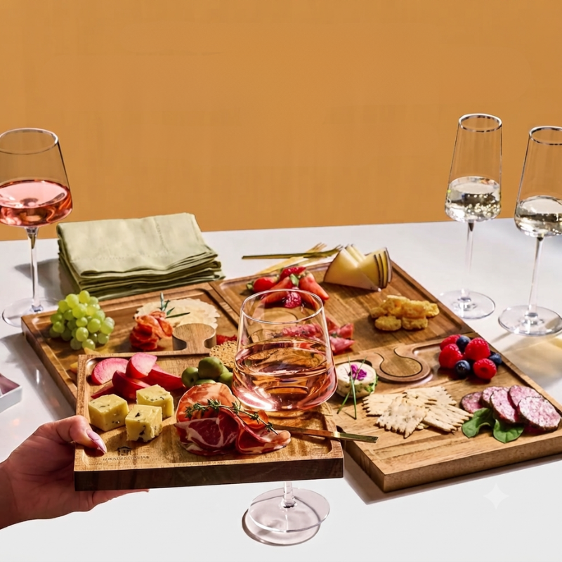 Charcuterie Board Set Interlocking Serving Trays