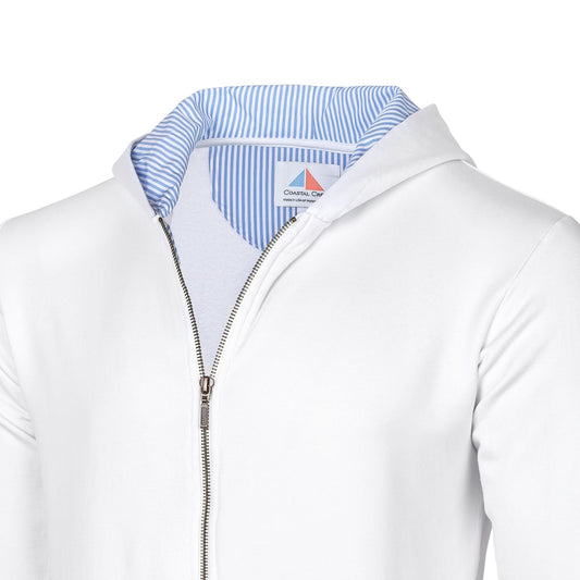Charleston Full Zip Deckhand Hoodie - White