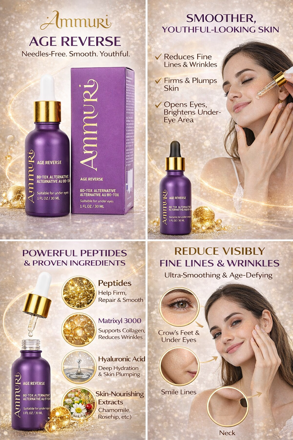 Age Reverse Peptide Serum 30ml – Anti-Ageing Face & Under Eye