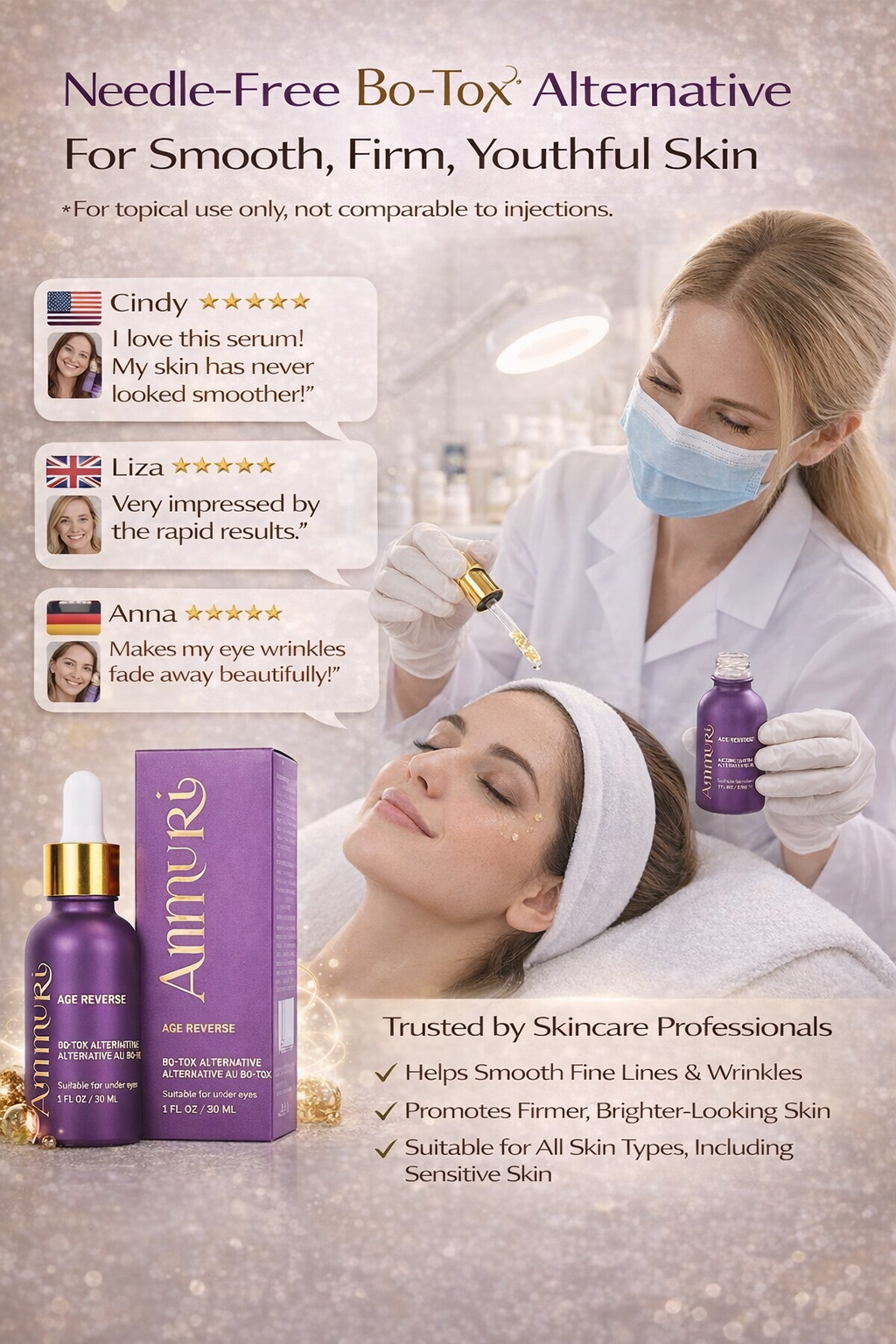 Age Reverse Peptide Serum 30ml – Anti-Ageing Face & Under Eye