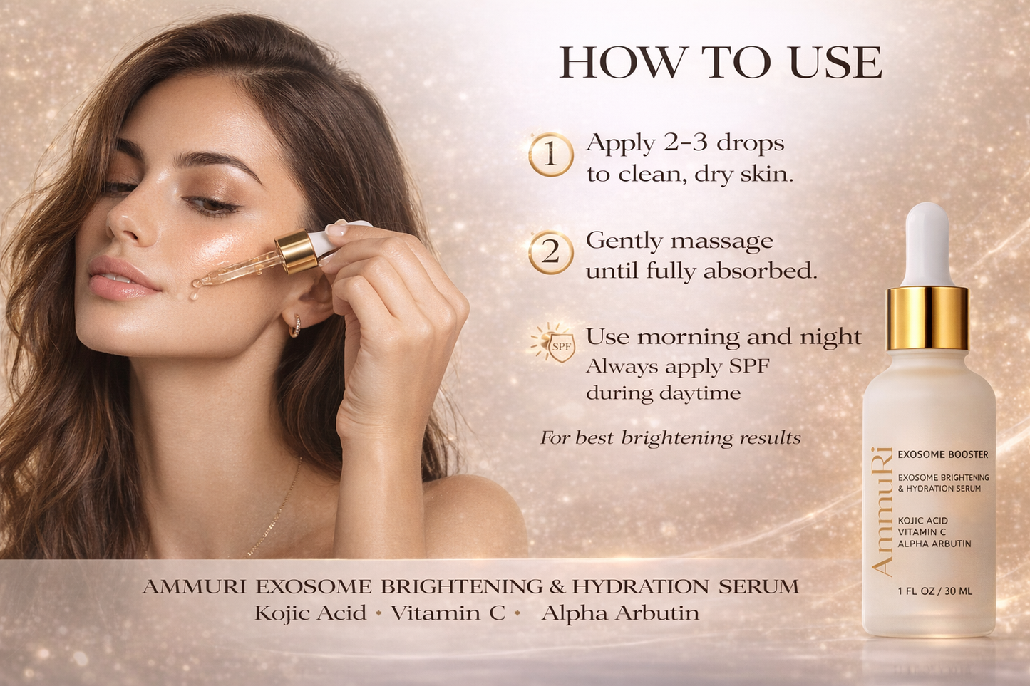 Exosome Brightening Serum for Dark Spots & Pigmentation | Ammuri